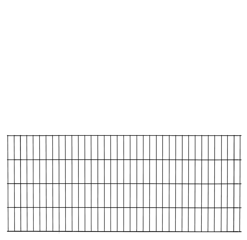 Doppelstabmattenzaun PICO Komplettset 6/5/6 | Anthrazit | ohne Überstand | inkl. Zaunpfosten