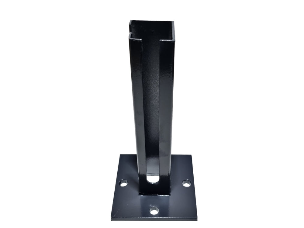 Fußplatte für Eck-Zaunpfosten 60x60 mm | Zum Aufdübeln