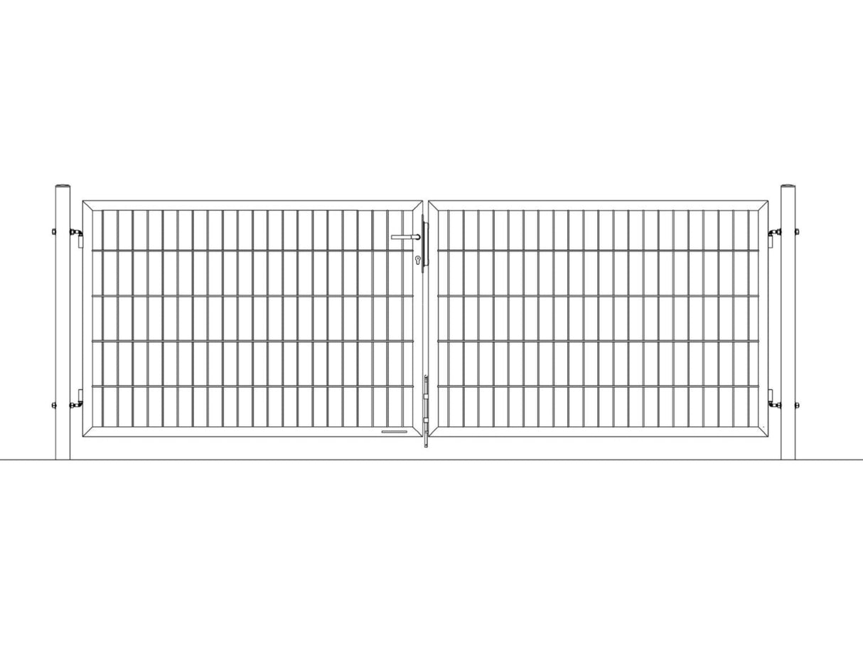 Gartentor Basic | 2-flügelig | Breite 300 cm