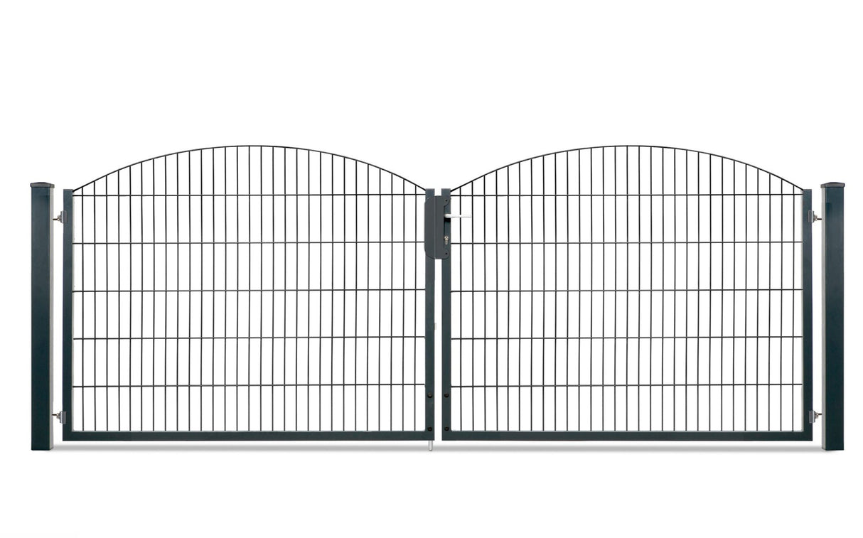 Gartentor für Schmuckzaun SYDNEY 6/6/6 | Oberbogen | 2-flügelig