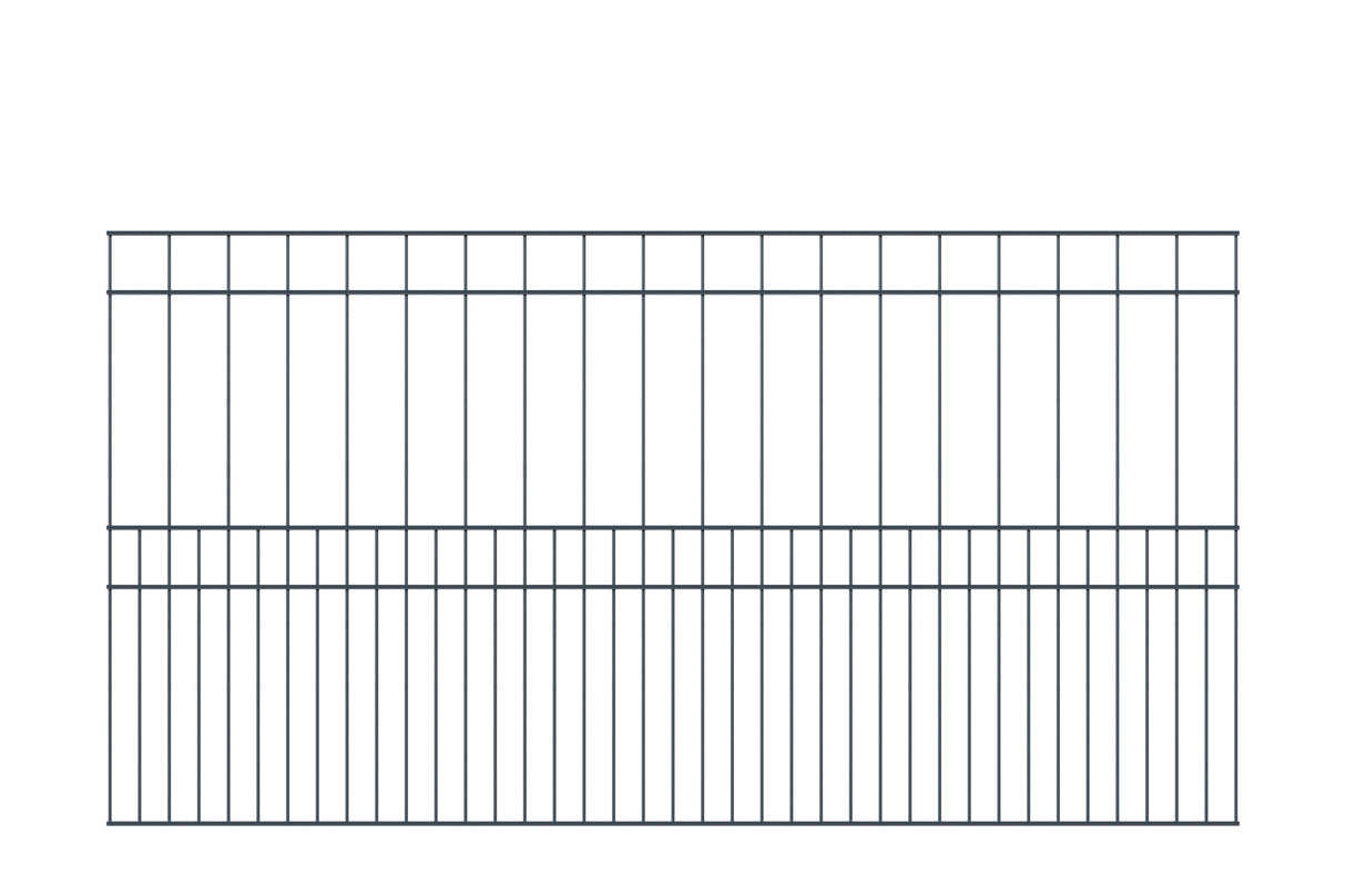 Schmuckzaun MILO Komplettset 8/6/8 | Premium-Qualität mit weiten Maschen oben | Anthrazit | inkl. Zaunpfosten