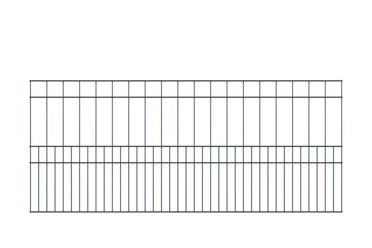 Schmuckzaun MILO 8/6/8 | Premium-Qualität mit weiten Maschen oben | Anthrazit | Breite 191 cm