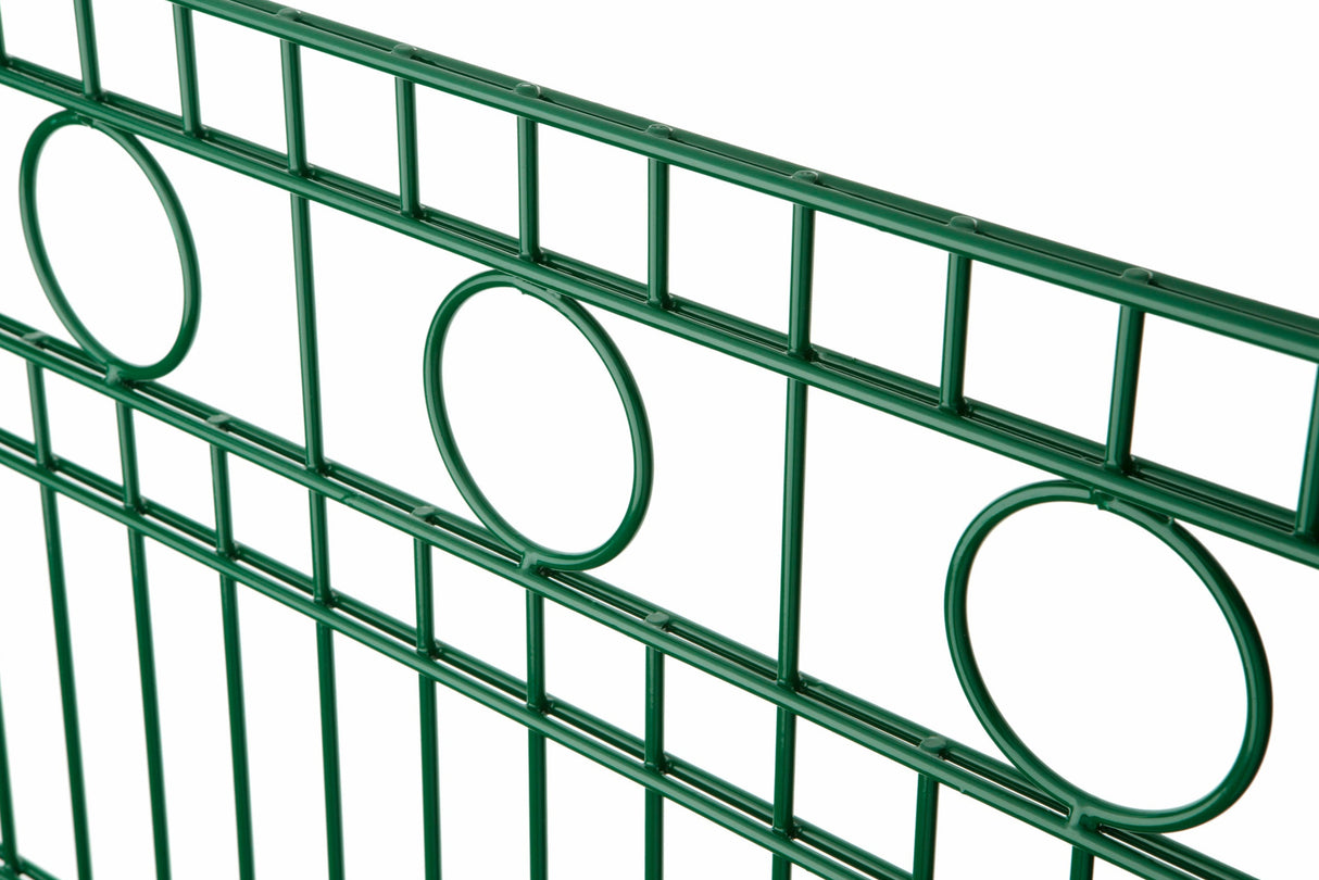 Schmuckzaun ROM 6/6/6 | Kreis-Ornamenten | Breite 251 cm