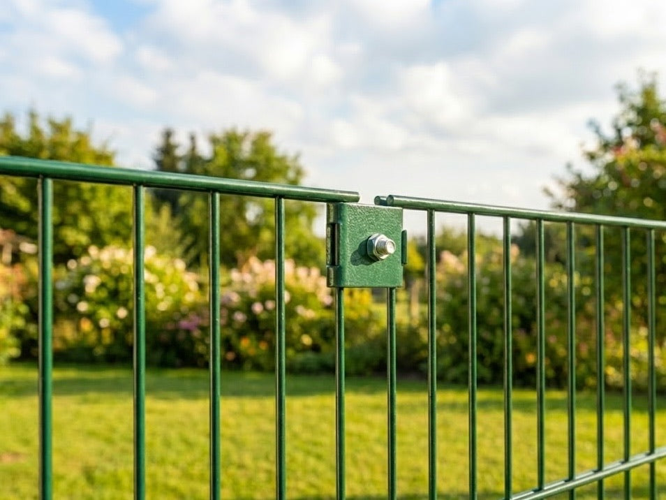 Verbinder für Doppelstabmatten | Flach | Metall | inkl. Befestigungsmaterial