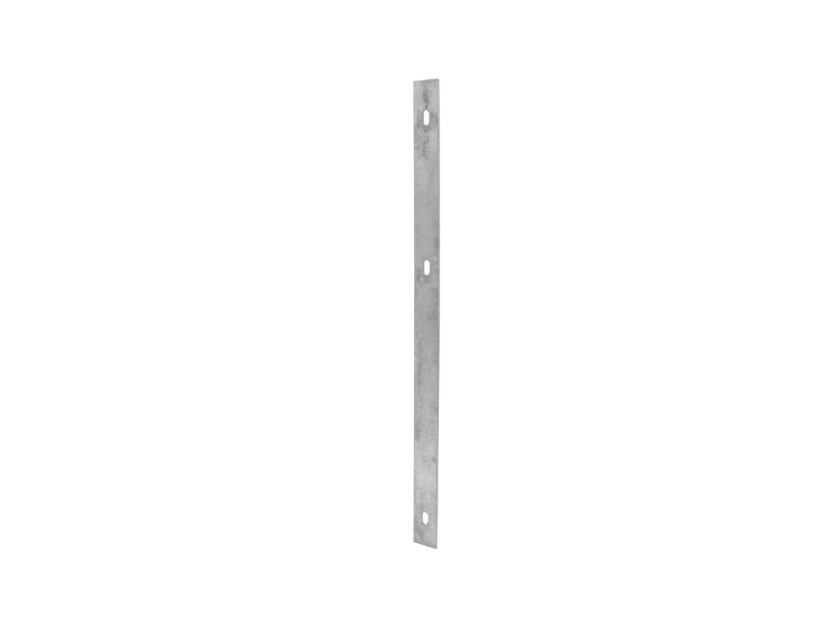 Abdeckleiste für Doppelstabmattenzaun in Feuerverzinkt (silber). Für verschiedene Zaunhöhen von 80 - 200 cm. Lochbohrung 40 x 4mm und Lochabstand 400 mm