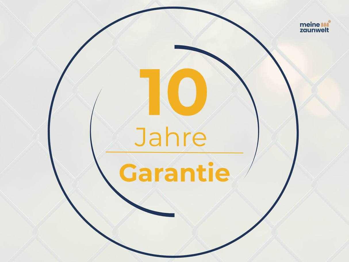 10 Jahre Garantie für Maschendrahtzaun Rolle in grün