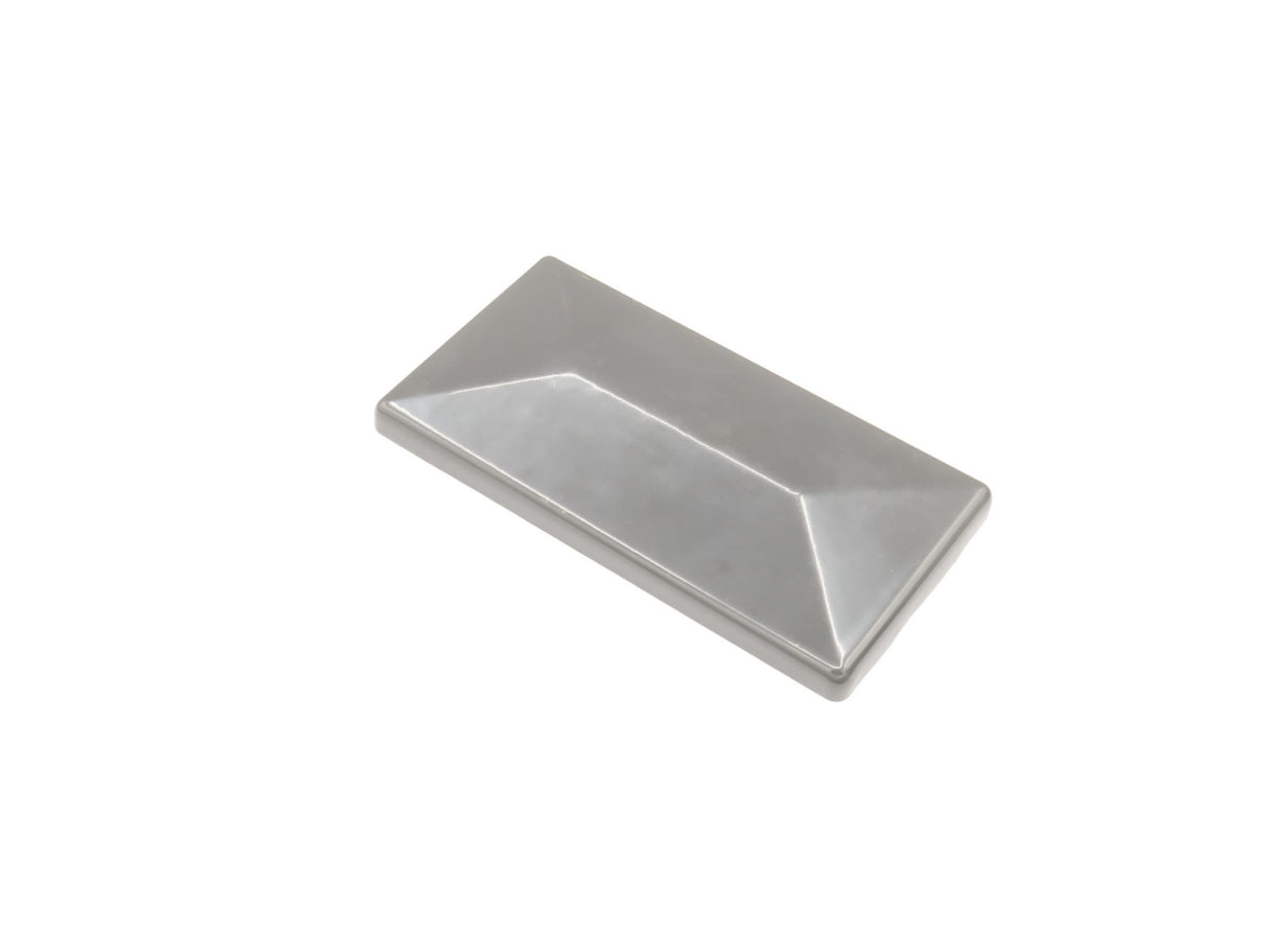 Pfostenkappe  mit Überstand aus Aluminium in der Größe 40x60 mm in der Farbe verzinkt