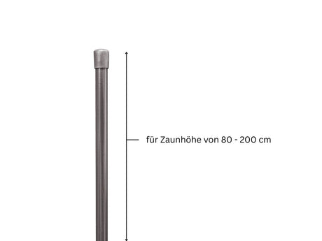 Geflechtspannstab ø 10mm | Für Maschendrahtzaun | Moosgrün & Anthrazit