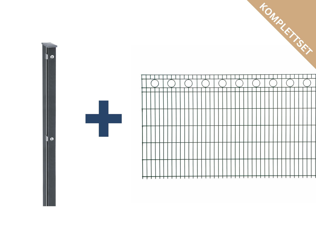 Schmuckzaun ROM Komplettset 6/6/6 | Kreis-Ornamenten | inkl. Zaunpfosten