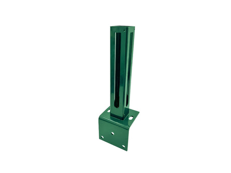 Stabile grüne L-Form Bodenplatte 120x100x6 mm für sichere Eckzaun Montage