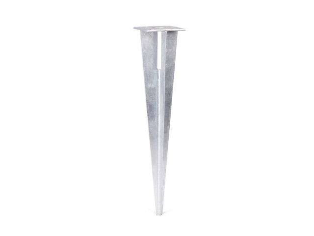 Einschlaghuelse fuer einen Pfosten von einem Machendrahtzaun. In der Laenge 50cm, Farbe Feuerverzinkt und fuer den Pfostendurchmesser 34mm