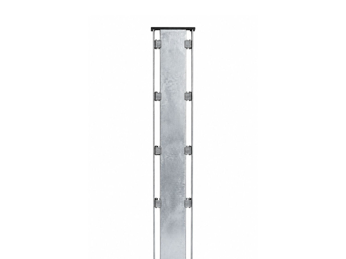 Gabionenpfosten 40x120 mm mit Abdeckleiste – Seitenansicht