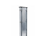 Gabionenpfosten 40x120 mm in verzinkter Ausführung mit Abdeckleiste und Befestigungselementen