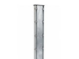 Gabionenpfosten 40x120 mm mit Abdeckleiste und Befestigungselementen in der Gesamtansicht