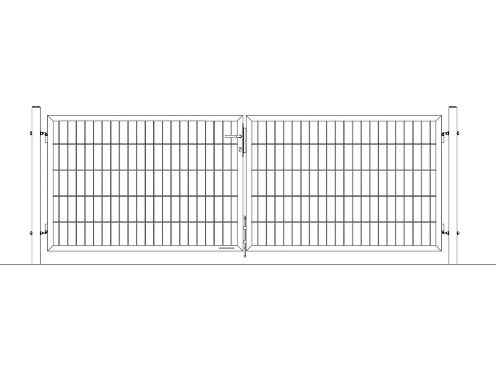 Gartentor Basic | 2-flügelig | Breite 300 cm