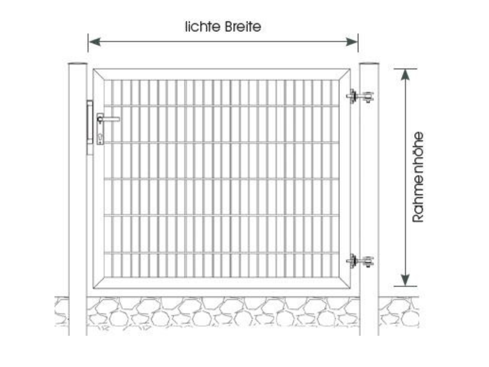 Gartentor Premium DS 8/6/8 | 1-flügelig | Breite 100-200 cm
