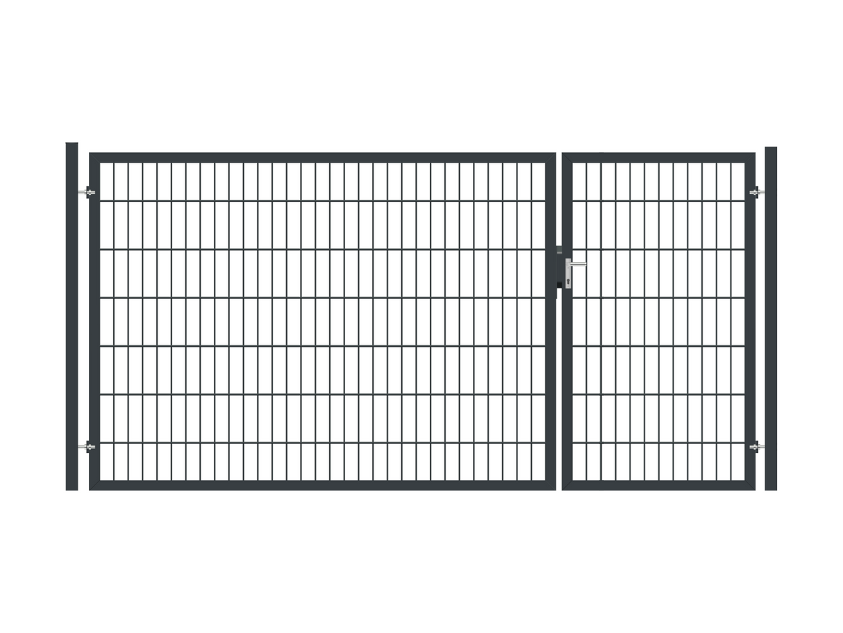 Gartentor Premium DS 8/6/8 | 2-flügelig | Asymmetrisch | Breite 250-350 cm