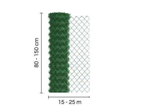 Maschendrahtzaun Grün | Rolle | Maschenweite 60x60 mm | Drahtstärke 2,6 mm