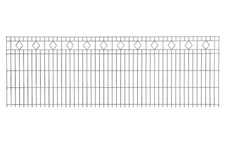 Schmuckzaun BARCELONA 6/6/6 | Rauten-Ornamenten | Breite 251 cm