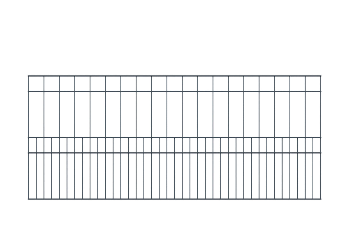 Schmuckzaun MILO 8/6/8 | Premium-Qualität mit weiten Maschen oben | Anthrazit | Breite 191 cm