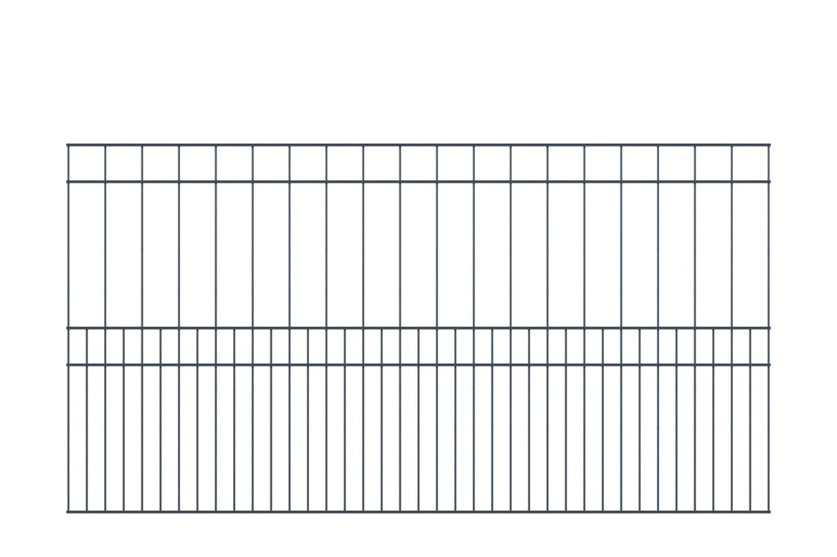 Schmuckzaun MILO 8/6/8 | Premium-Qualität mit weiten Maschen oben | Anthrazit | Breite 191 cm