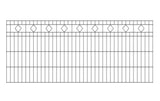 Schmuckzaun MALAGA 6/5/6 | Rauten-Ornamenten | Anthrazit | Breite 191 cm