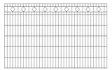 Schmuckzaun MALAGA 6/5/6 | Rauten-Ornamenten | Anthrazit | Breite 191 cm