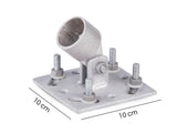 Strebenplatte für Zaunstrebe ø 34mm | Fußplatte 10x10 cm | Feuerverzinkt