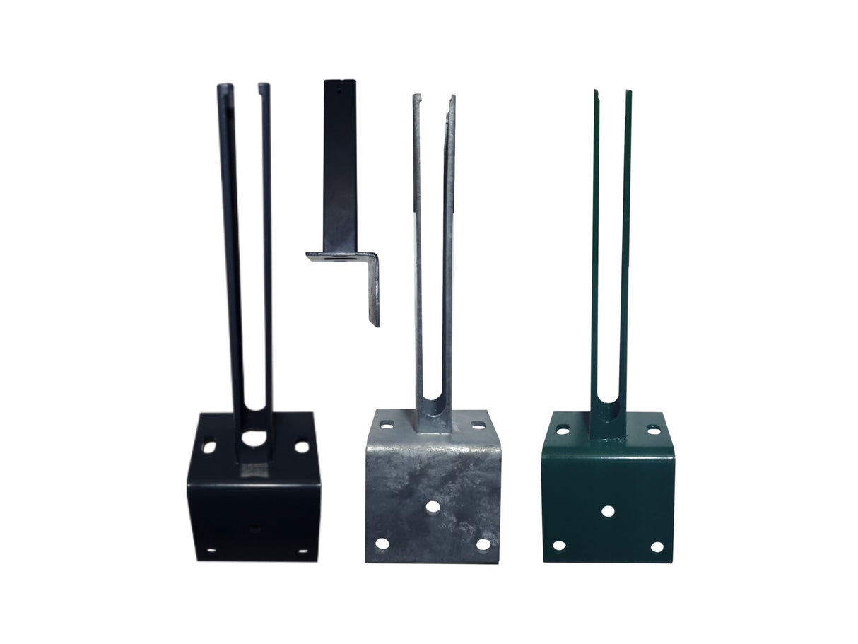 Fußplatte für Zaunpfosten 60x40 mm | Zum Aufdübeln | 90° Winkel