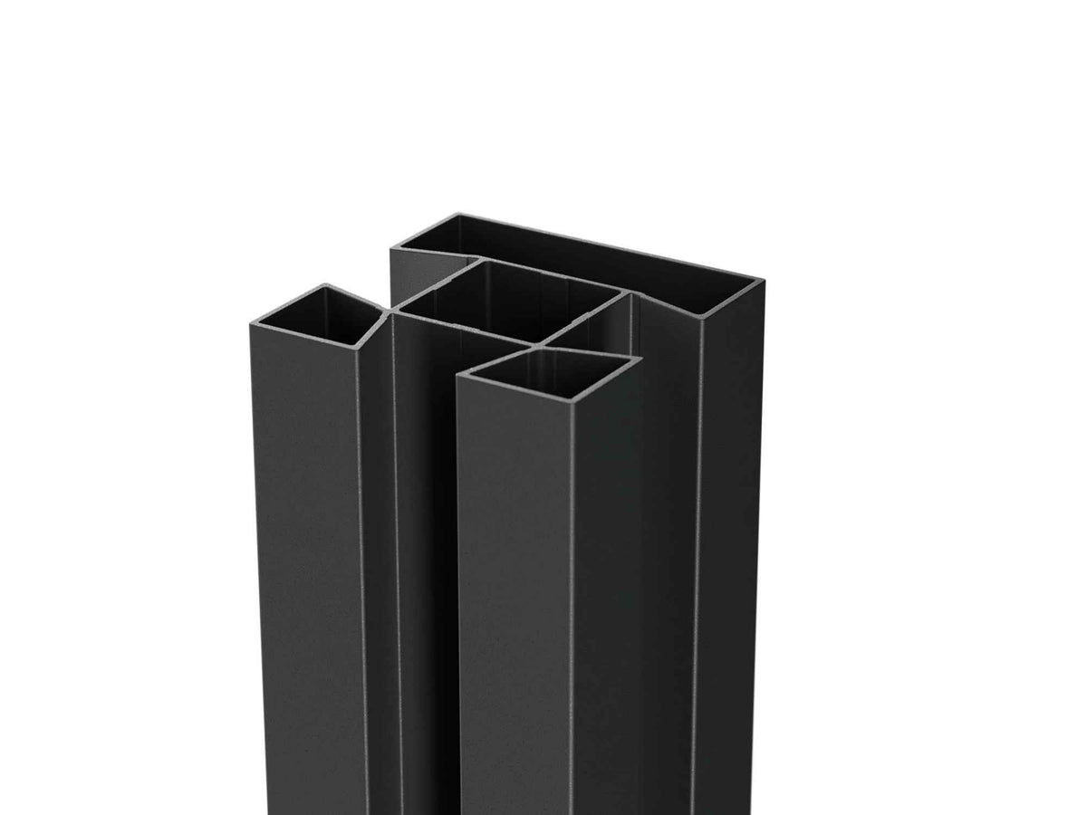 VIDUAL Pfosten für WPC-Sichtschutz | 72 × 72 mm | Aluminium | Anthrazit