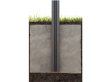 VIDUAL Pfosten für WPC-Sichtschutz | 72 × 72 mm | Aluminium | Anthrazit