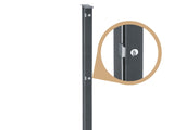 Zaunpfosten für Schmuckzäune | mit Abdeckleiste | 60x40 mm | Metall